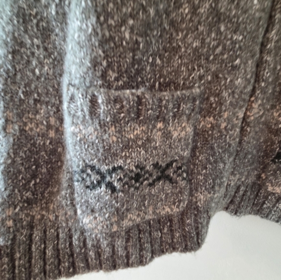 Woolrich Vintage Wool Blend Full Zip Cardigan Spruce Nordic Elbow Sleeve Large - Picture 6 of 11